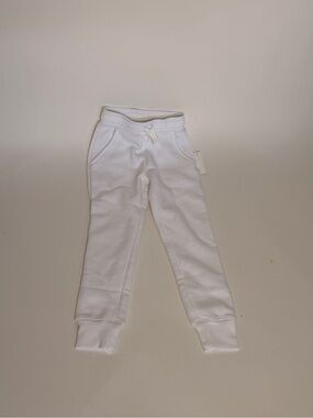 Kids White Jogger Sweatpants - Unbranded